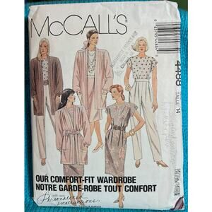 McCalls 4488 suit top skirt pants sewing pattern sz 14